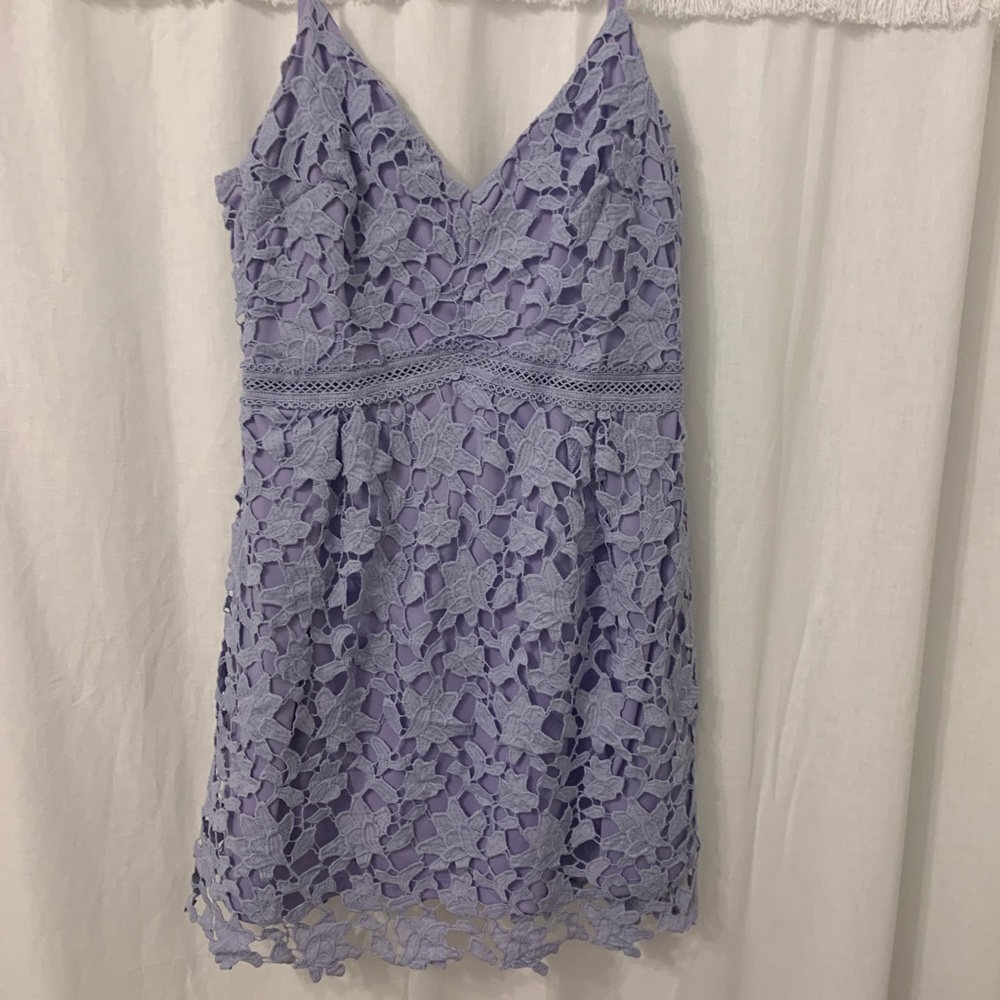 Purple lace dress